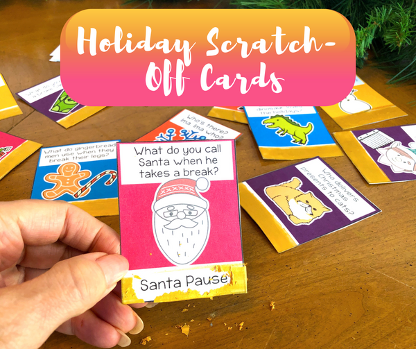 Christmas Scratch Off Joke Cards Craft Activity Pack