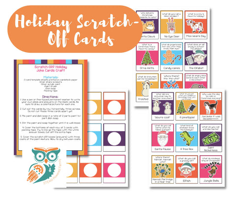 Christmas Scratch Off Joke Cards Craft Activity Pack