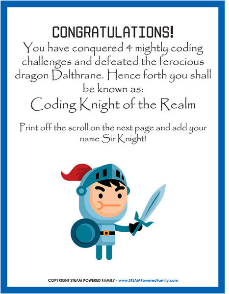 Knight Quest - Coding Game (Screen Free)