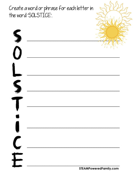 Summer Solstice Lesson and Activity Pack