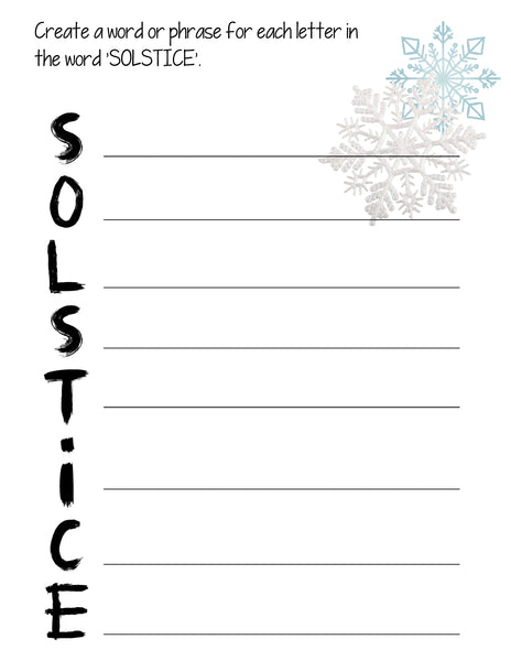 Winter Solstice Lesson and Activity Pack