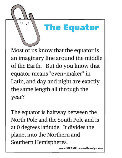 The Equator Mini Lesson and Activity Pack