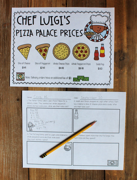 Pizza Palace Money Math Challenge